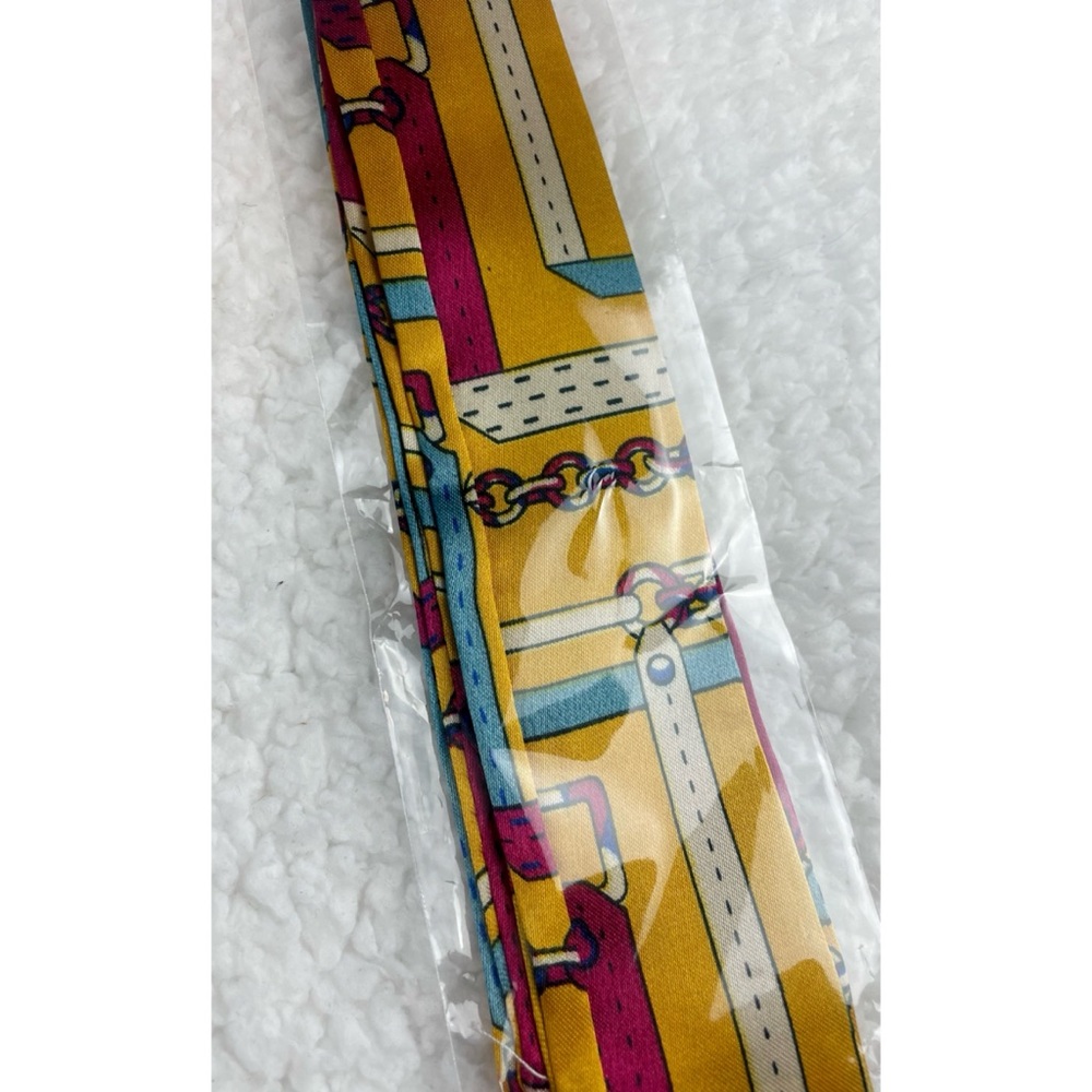 (NWOT) 3-Piece Multicolored Patterned Twilly Scarf Bundle - Picture 7 of 13